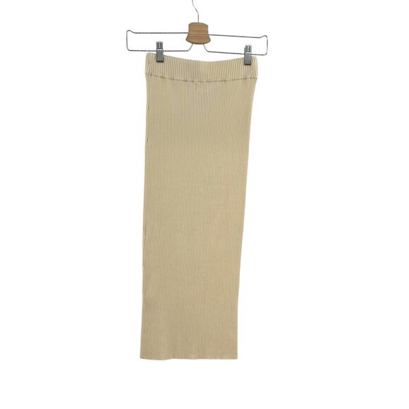 Camila Coelho Dahlia Skirt Midi Sweater Knit Stretch Ivory Cream Size Small - Picture 6 of 9